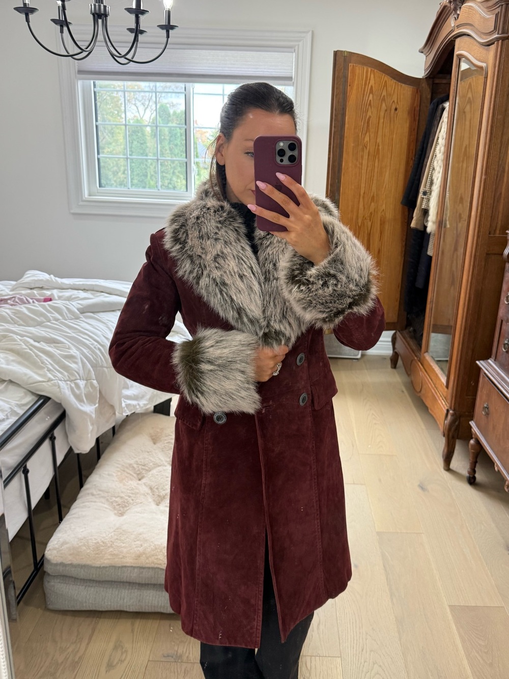 Suede penny lane coat